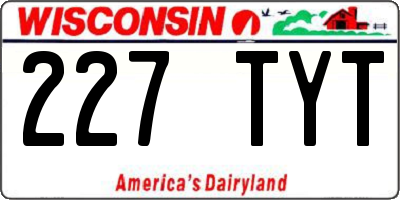 WI license plate 227TYT