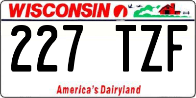 WI license plate 227TZF