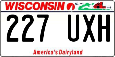 WI license plate 227UXH