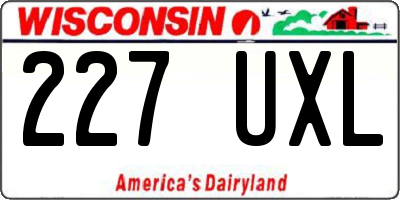 WI license plate 227UXL