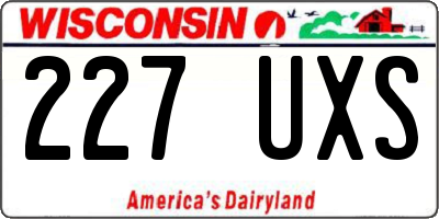 WI license plate 227UXS