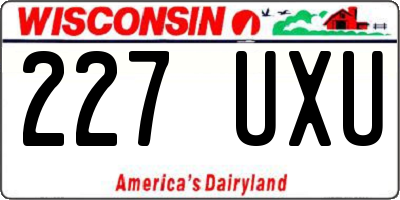 WI license plate 227UXU