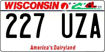 WI license plate 227UZA