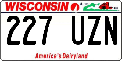 WI license plate 227UZN