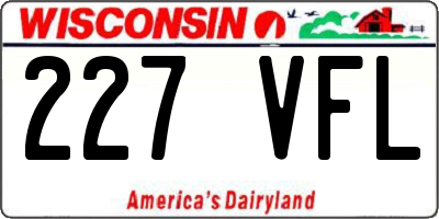 WI license plate 227VFL