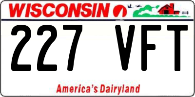 WI license plate 227VFT