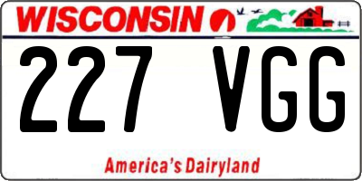 WI license plate 227VGG