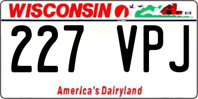 WI license plate 227VPJ