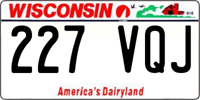 WI license plate 227VQJ