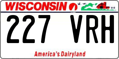 WI license plate 227VRH