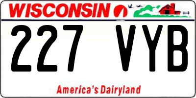 WI license plate 227VYB