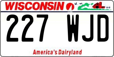 WI license plate 227WJD