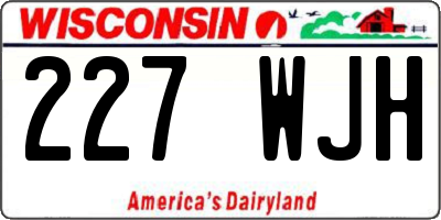 WI license plate 227WJH