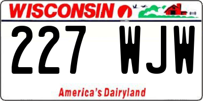 WI license plate 227WJW
