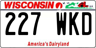 WI license plate 227WKD