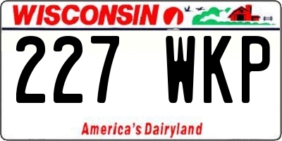 WI license plate 227WKP