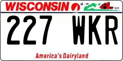 WI license plate 227WKR