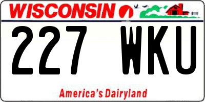 WI license plate 227WKU