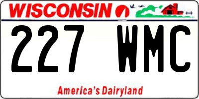 WI license plate 227WMC