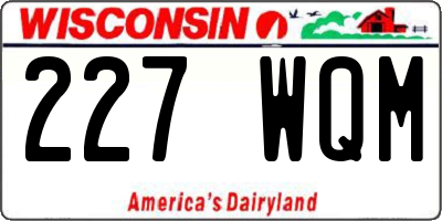 WI license plate 227WQM