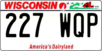 WI license plate 227WQP