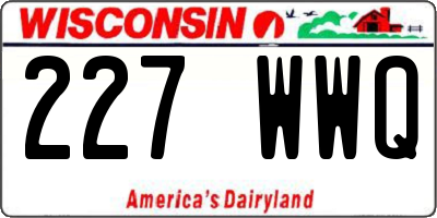 WI license plate 227WWQ