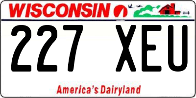 WI license plate 227XEU