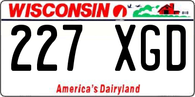 WI license plate 227XGD