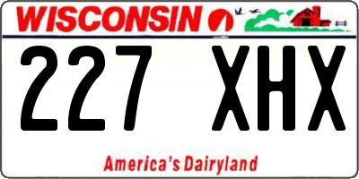 WI license plate 227XHX