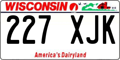 WI license plate 227XJK