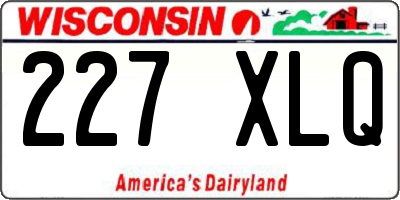 WI license plate 227XLQ