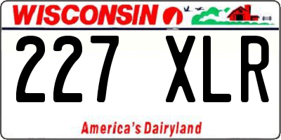 WI license plate 227XLR