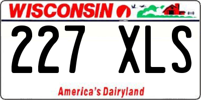 WI license plate 227XLS