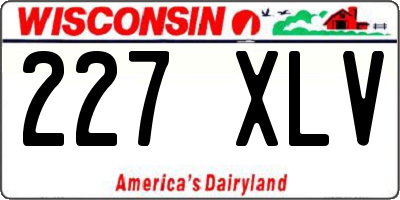 WI license plate 227XLV