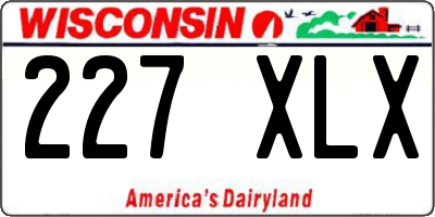 WI license plate 227XLX