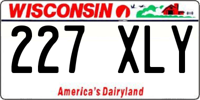 WI license plate 227XLY