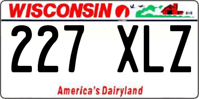 WI license plate 227XLZ