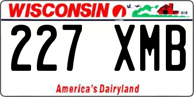 WI license plate 227XMB