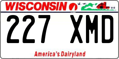 WI license plate 227XMD