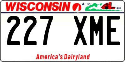 WI license plate 227XME
