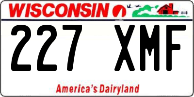 WI license plate 227XMF