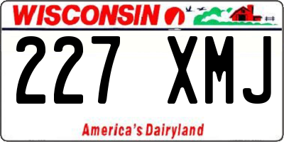 WI license plate 227XMJ