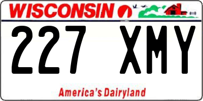 WI license plate 227XMY
