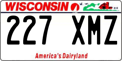 WI license plate 227XMZ