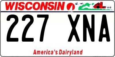 WI license plate 227XNA
