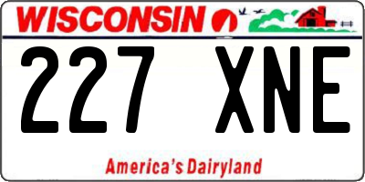 WI license plate 227XNE