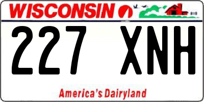 WI license plate 227XNH