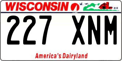 WI license plate 227XNM