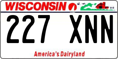 WI license plate 227XNN