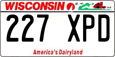 WI license plate 227XPD